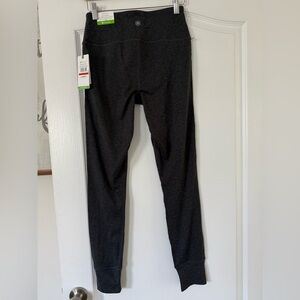 NWT - Gaiam - Black Heather Om Rise High Cuff Legging - Size Small